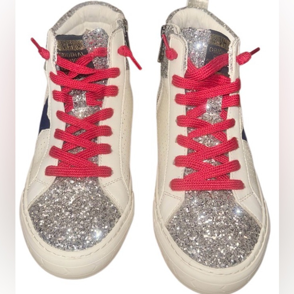 Wrn2X VINTAGE HAVANA Lester sneakers glitter tennis shoes women’s size 7.5 - Picture 3 of 17